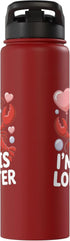 Cute Lobster Soulmate Matching Couples Art I'm His Lobster Soulmate Funny Couples Romantic Valentines Stainless Steel