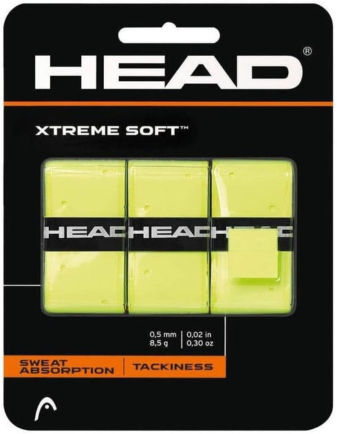 Head Xtreme Soft Racquet Overgrip Tennis Racket Grip Tape, 3 Pack, White