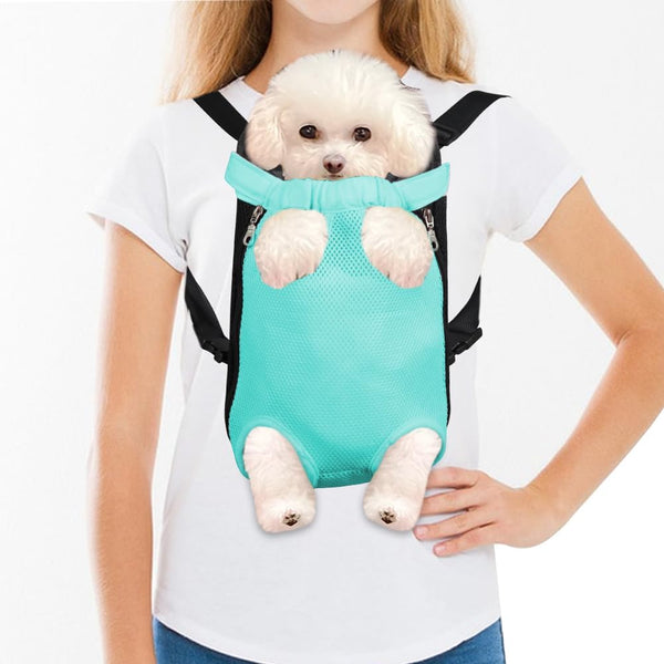 FEimaX Adjustable Dog Carrier Backpack for Small Medium Dogs Cats, Legs Out Front Travel Bag, Hands-Free for Hiking,