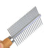 TopMed ETS Set of 3 Stainless Steel Pet Hair Combs, Wooden Handle Bamboo Grooming Tools Kit for Dogs and Cats