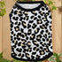 Pet Clothes, Leopard Print T-Shirt for Small Dogs, Cotton Vest, Spring Summer, Black