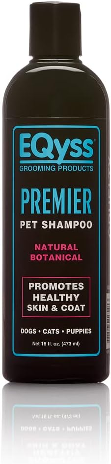 EQyss Premier Pet Shampoo, 16 oz, Cleanses & Moisturizes Coat, Adds Volume, Residue-Free Finish for All Pets