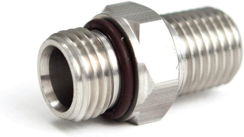 XS Scuba Stainless Steel Adapter, 9/16-18 Male to 1/4" Male