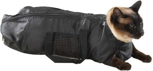 Cat Grooming Bag - Pet Carrier Grooming Bags for Washing, Bathing, Nail Trimming, Mesh Cat Bathing Bag with Interior