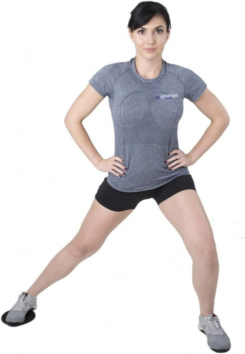 Synergee Core Sliders - Dual Sided Use on Carpet or Hardwood Floors, Abdominal Exercise Equipment