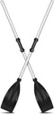 Kayak Paddles, Pair of Detachable Lightweight Aluminum Alloy Oars for Boating, Canoeing, Surfing, Outdoor Sports