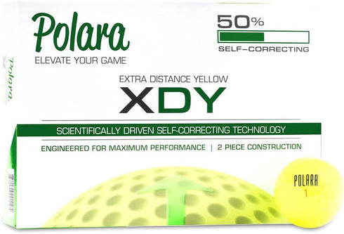 Polara Ultimate Straight Golf Balls, Extra Spin, Extra Distance, 1 Dozen Balls, Hook and Slice Correction