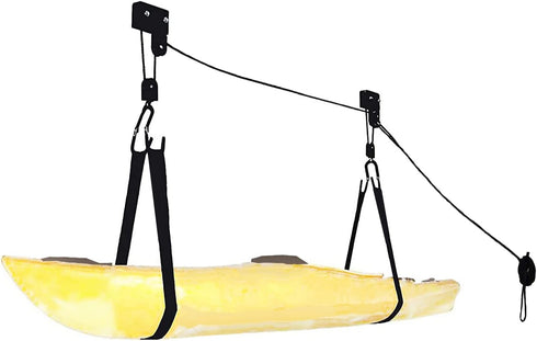 LIBOSULV Kayak Hoist Lift Systems - Garage Storage for Kayaks, Canoes, Surfboards, Bikes