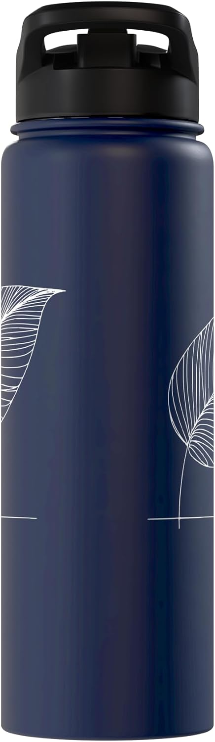 Jimbeels Banana Leaf Line Art Plant Lover Stainless Steel Insulated Water Bottle