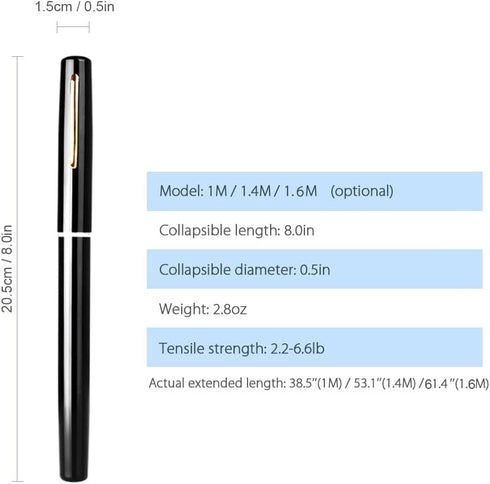 Lixada Mini Pen Fishing Pole Kit - Telescopic Rod and Spinning Reel Combo for Anglers