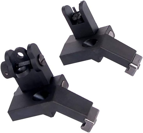 Ultralight 45 Degree Offset Flip Up Sight, Rapid Transition Front and Backup Rear Sight