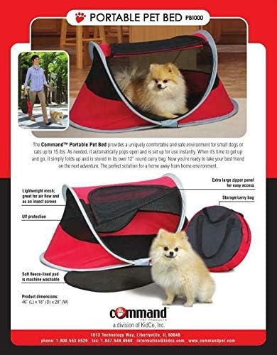 FRISKY FRIENDS Command Kid Co Peapod Portable Indoor Outdoor Travel Bed for Pets and Babies, Kids