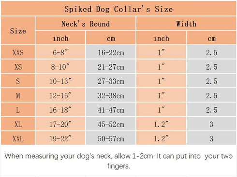 Spiked Dog Collar Leash Set, Leather Strap with Mushroom Rivet Spiky Studded Collars for Small to Large Dogs