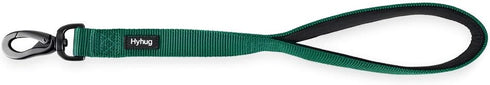 Hyhug Nylon Short Dog Leash with Soft Padded Handle, Durable Heavy Duty for Anti-Pulling Dog Training (18 Inches, Dark
