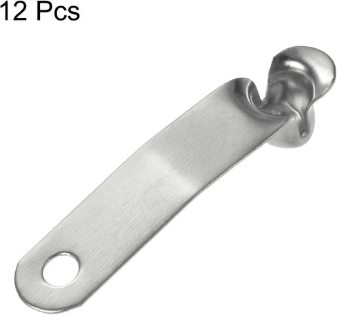 HARFINGTON 12pcs Single Button Kayak Paddle Snap Spring Clip, 37x7mm 65Mn Spring Steel V-Shaped Clips for Camping