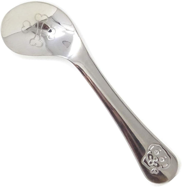 Honbay Stainless Steel Curved Exercise Spoon, Self Feeding Spoon for Right Hand (dog-bone)