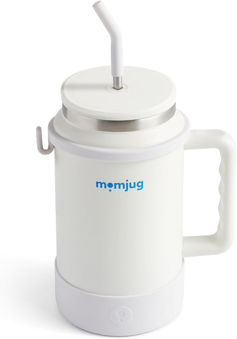 Hydration Water Bottle for Moms 50oz (Without Indicator, White)