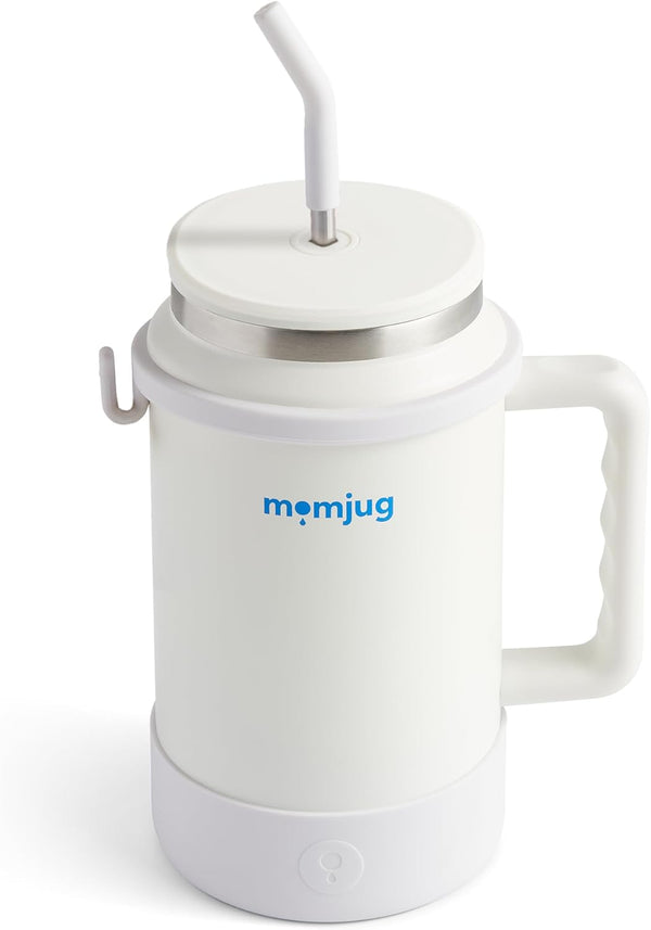 Hydration Water Bottle for Moms 50oz (Without Indicator, White)