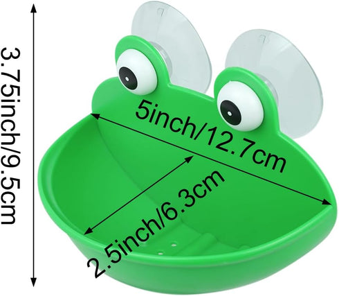 2 Pieces Frog Habitat with Dual Suction Cups, Cute Fish Tank for Small Aquatic Animals