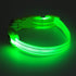 BSEEN Adjustable LED Dog & Cat Collar - Green, Rechargeable, Small Breeds, 8.5-11.8 inches, Lightweight, Reflective, 2