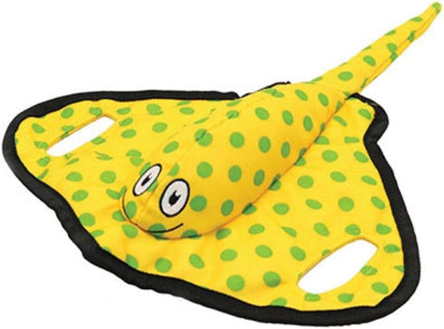 SmartPetLove Snuggle Puppy Tender-Tuffs Tug of War Dog Toy - Extra Large Yellow Stingray Big Ray with Puncture