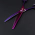 Purple Dragon 7.0" Downward Curved Pet Grooming Scissors/Chunker Shear with Adjustment Screw for Professional Grooming