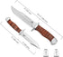Mossy Oak 2-piece Bowie Knife, Fixed Blade Hunting Knife with Leather Handle