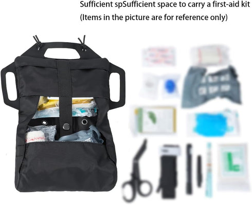 OEBABE Tactical IFAK Pouch MOLLE Trauma Kit Holder Rapid Tear-Away First Aid Belt Pouch Durable Two Piece Deployment
