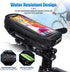 HUANLANG Waterproof Bike Phone Case with Handlebar Mount, Touch Screen Compatible, Fits Phones Below 6.7 inch