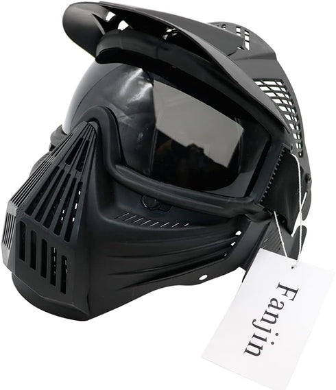 Paintball Mask, Airsoft Mask, Tactical Full Face Gear with Goggles, Impact Resistant for Outdoor Activities