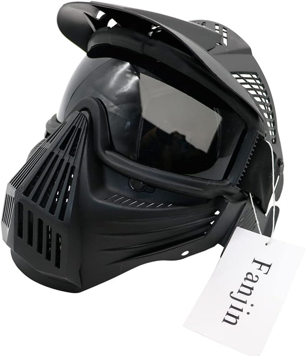Paintball Mask, Airsoft Mask, Tactical Full Face Gear with Goggles, Impact Resistant for Outdoor Activities