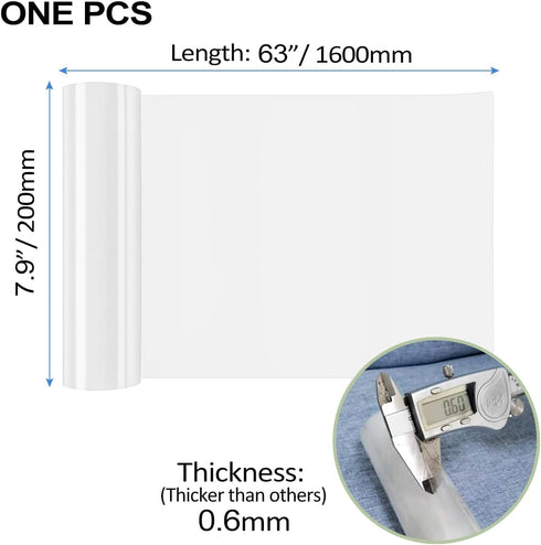 KEBE Clear Premium Heavy Duty Door Scratch Protector, 63 in X 7.9 in, Furniture Wall Shield for Dog Cat Scratching
