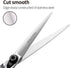 Fenice Peak 7.5'' Dog Straight Scissors - Professional Pet Grooming Shears, 440C Stainless Steel, Black Non-Slip Handle