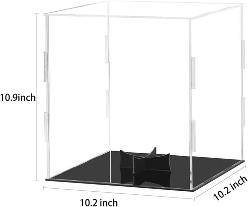 ZIGFRUIT Countertop Basketball Display Case Clear Acrylic Glass Cube Assemble Box Soccer Frame with Sports Protection