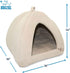 Pet Tent Soft Bed for Dog and Cat by Best Pet Supplies, Beige Corduroy, 19" x 19" x H:19"