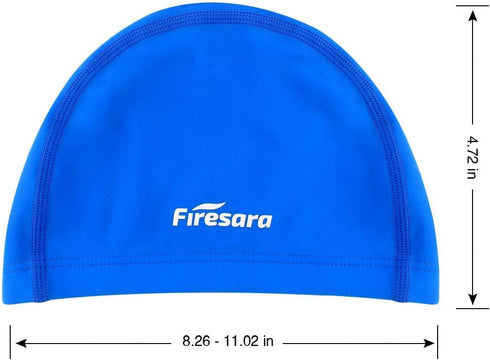 Firesara Fabric Swim Cap, High Elasticity for Long and Short Hair, Breathable Fit for Women, Men, Kids