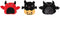 3-Pack Halloween Catnip Plush Toys Set - Devil, Bat, and Pumpkin Designs