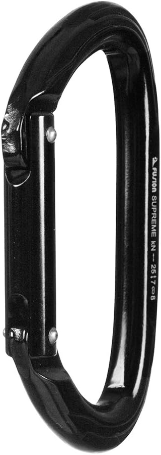 Fusion Climb Vapor Aluminum Modified D Black Carabiner 5-Pack (FP-8122-ST-BLK-5P)
