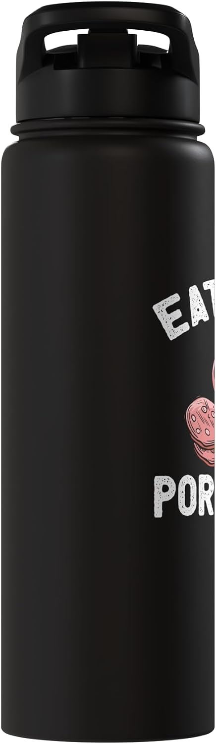 Cool Pork Roll Humor Quote Merch Pork Roll Apparel - Cute Funny Rolls Design Stainless Steel Insulated Water Bottle