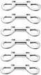 Double Ended Bolt Snaps Hook, Zinc Alloy Metal Clips for Dog Leash, Key Chain, Horse Tack, 6Pcs (3.4" 87mm Silver)