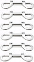 Double Ended Bolt Snaps Hook, Zinc Alloy Metal Clips for Dog Leash, Key Chain, Horse Tack, 6Pcs (3.4" 87mm Silver)