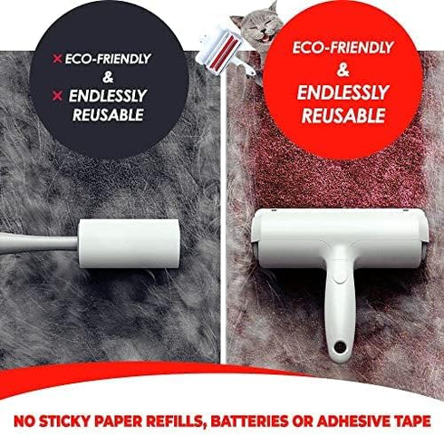Pet Hair Remover - Lint Roller for Dog and Cat Hair | Portable, Reusable, Eco-Friendly Pet Hair Remover Brush for Couches, Carpet, Bedding, Clothes, and Car | Pet Supplies & Grooming | Purple
