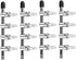 Aquarium Air Valve 4 Way Inline Manifold Pump Tubing Splitter Lever Control Valve, 4-Pack