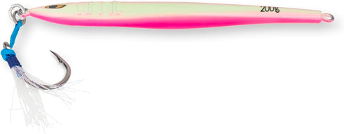 200g Packs: 1, 5, 10 Offshore Jigs - Multi Species. Green, Pink. Pro-Grade