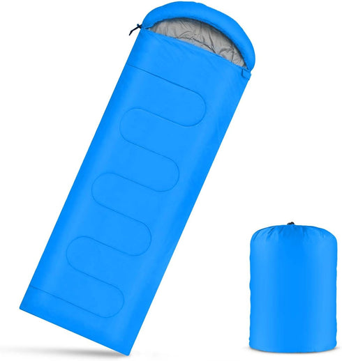 Portable Waterproof Camping Sleeping Bags for Adults and Kids, Lightweight 4 Seasons for Indoor Outdoor Use