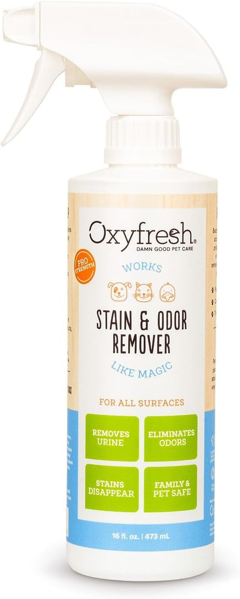 Oxyfresh Advanced Pet Stain Remover & Urine Odor Eliminator, Fast Acting for All Surfaces