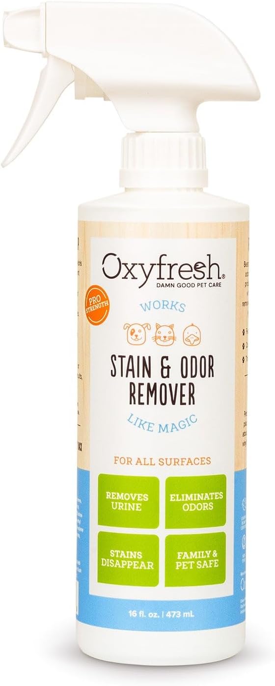 Oxyfresh Advanced Pet Stain Remover & Urine Odor Eliminator, Fast Acting for All Surfaces