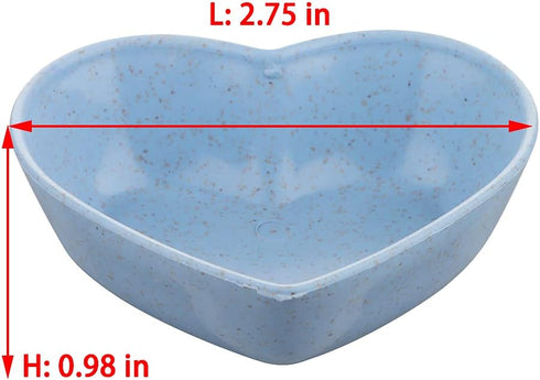 3 Pack Small Hamster Food Dish, Cute Shape Bowls for Hamster, Hedgehog, Small Animals (Green, Blue, Pink)