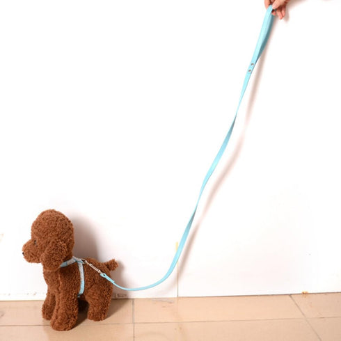 Scicalife PU Leather Dog Leash, Colorful Walking Leash with Sparkly Studded Rhinestone for Cats or Dogs (Blue)