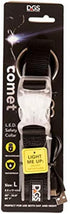 Dog Gone Smart Pet Products LED Safety Comet Collar, Adjustable Strong Nylon for Puppies, Large, Medium, Small